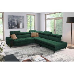 Venna IX Ecksofa mit Schlaffunktion, USB-Anschluss und aufklappbar