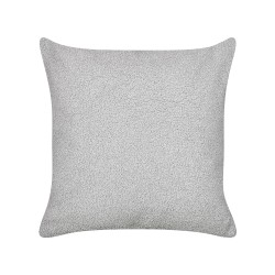 Zestaw 2 poduszek dekoracyjnych LEUZEA Boucle 45 x 45 cm Szary Jednolity Zestaw 2 poduszek dekoracyjnych LEUZEA Boucle 45 x 45 cm Szary Jednolity