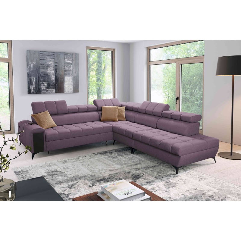 Venna IX Ecksofa mit Schlaffunktion, USB-Anschluss und aufklappbar Venna IX Ecksofa mit Schlaffunktion, USB-Anschluss und aufklappbar