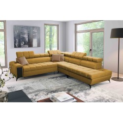 Venna IX Ecksofa mit Schlaffunktion, USB-Anschluss und aufklappbar