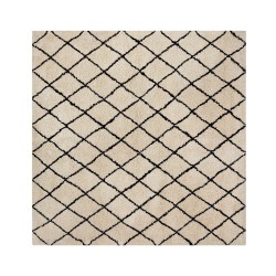 Dywan 200 x 200 cm beżowo-czarny MIDYAT Dywan 200 x 200 cm beżowo-czarny MIDYAT