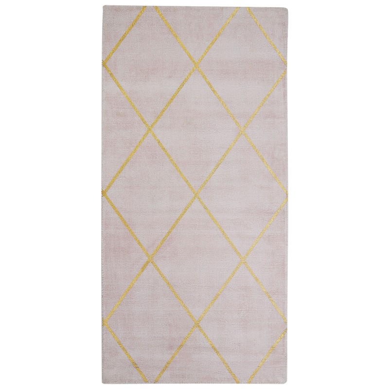 Dywan z wiskozy 80 x 150 cm różowy ATIKE