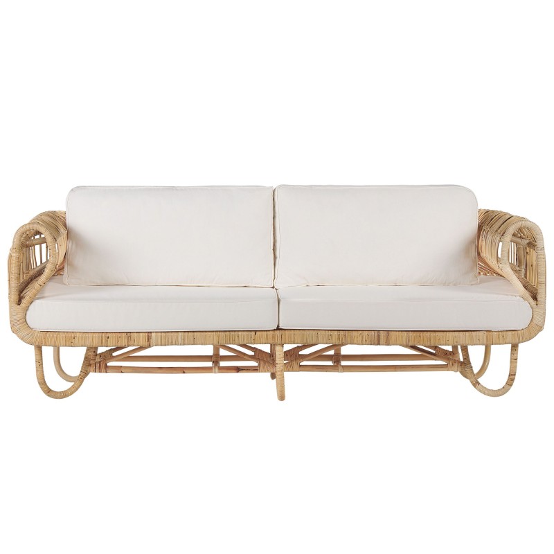 Sofa 2-osobowa rattanowa naturalna DOLCEDO