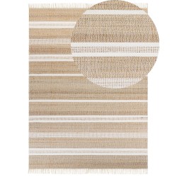 Dywan z juty 160 x 230 cm beżowo-biały TALPUR Dywan z juty 160 x 230 cm beżowo-biały TALPUR