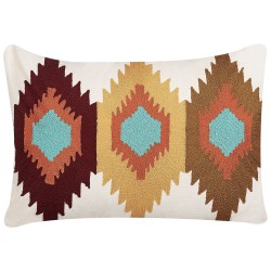 Poduszka dekoracyjna DANAPUR Bawełna 40 x 60 cm Kolorowy Wzór geometryczny Poduszka dekoracyjna DANAPUR Bawełna 40 x 60 cm Kolorowy Wzór geometryczny