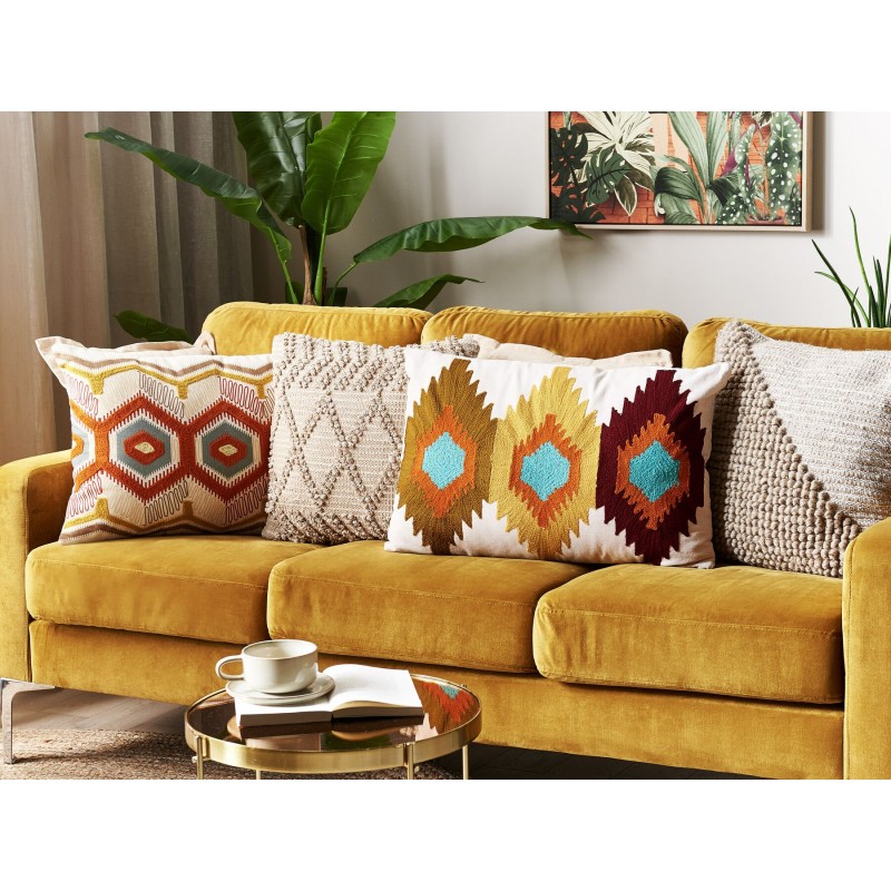 Poduszka dekoracyjna DANAPUR Bawełna 40 x 60 cm Kolorowy Wzór geometryczny Poduszka dekoracyjna DANAPUR Bawełna 40 x 60 cm Kolorowy Wzór geometryczny