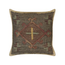 Poduszka dekoracyjna KATORA Juta 45 x 45 cm Zielony Wzór orientalny Poduszka dekoracyjna KATORA Juta 45 x 45 cm Zielony Wzór orientalny