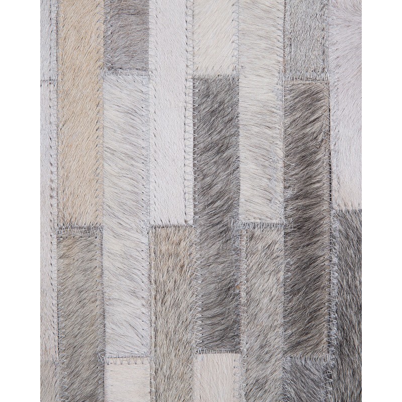 Dywan skórzany szary 160 x 230 cm AHILLI Dywan skórzany szary 160 x 230 cm AHILLI