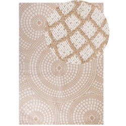 Dywan z juty 160 x 230 cm beżowy z białym ARIBA Dywan z juty 160 x 230 cm beżowy z białym ARIBA