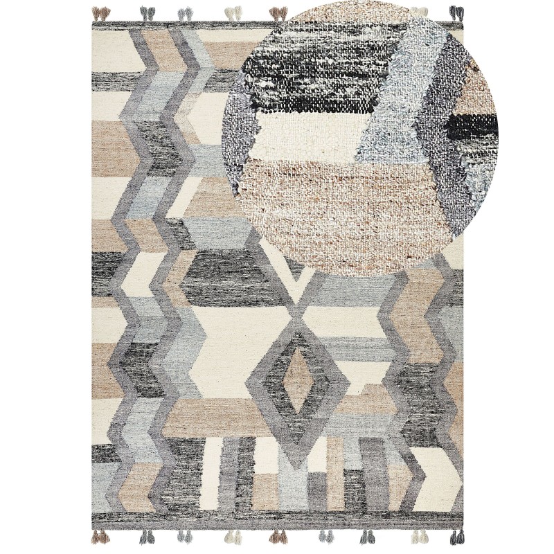 Dywan wełniany kilim 160 x 230 cm wielokolorowy AYGEZARD