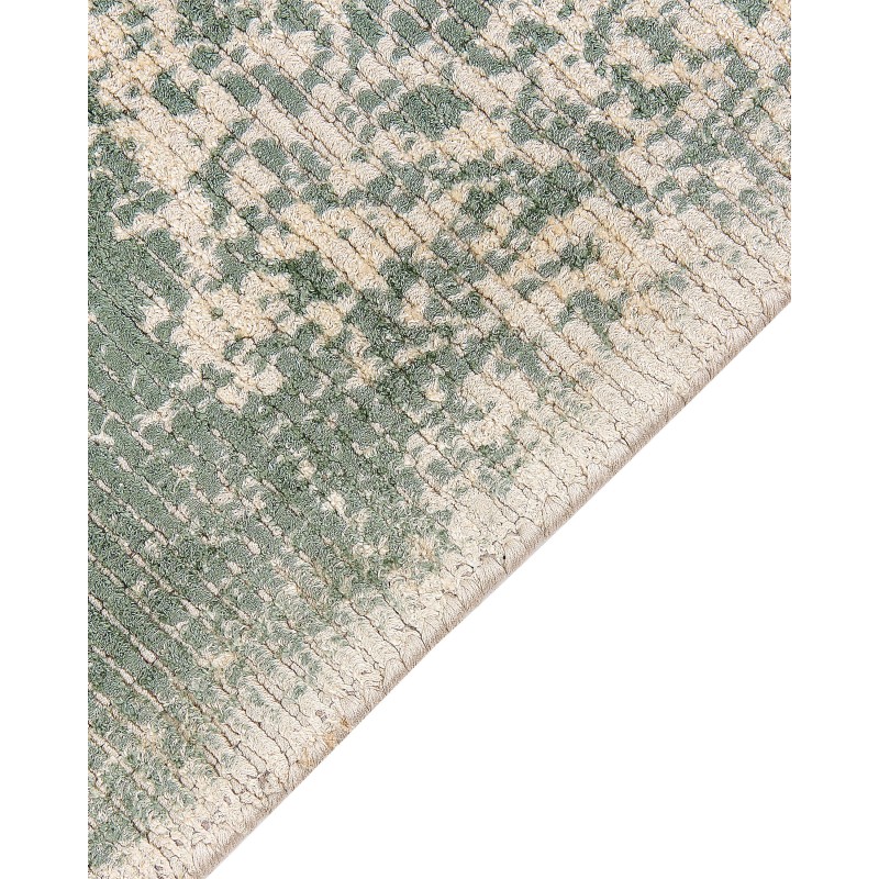 Dywan z wiskozy 80 x 150 cm zielony z beżowym AKARSU Dywan z wiskozy 80 x 150 cm zielony z beżowym AKARSU