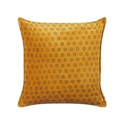 Poduszka dekoracyjna RAPIS Welur 45 x 45 cm Żółty Wzór geometryczny Poduszka dekoracyjna RAPIS Welur 45 x 45 cm Żółty Wzór geometryczny