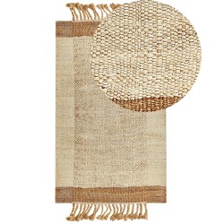 Dywan z juty 80 x 150 cm beżowy DEDEMLI Dywan z juty 80 x 150 cm beżowy DEDEMLI