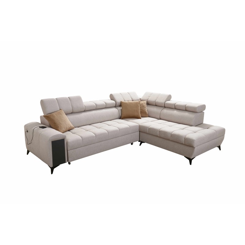 Venna VII corner sofa with a sleeping function, USB port, and opening bar Plush, Avra 6 Venna VII corner sofa with a sleeping function, USB port, and opening bar Plush, Avra 6