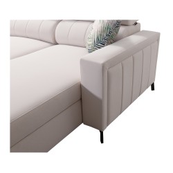 Elegancki Narożnik w kształcie U Arco VI z funkcją spania - Velvet, Mono 239 + Ecoskóra Elegancki Narożnik w kształcie U Arco VI z funkcją spania - Velvet, Mono 239 + Ecoskóra