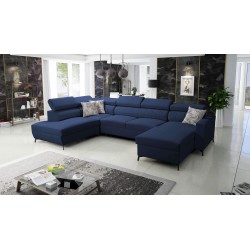 Elegancki Narożnik w kształcie U Arco VI z funkcją spania - Velvet, Mono 241
