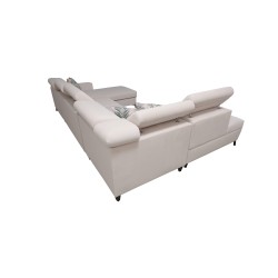 Elegancki Narożnik w kształcie U Arco VI z funkcją spania - Velvet, Mono 241 + Ecoskóra Elegancki Narożnik w kształcie U Arco VI z funkcją spania - Velvet, Mono 241 + Ecoskóra