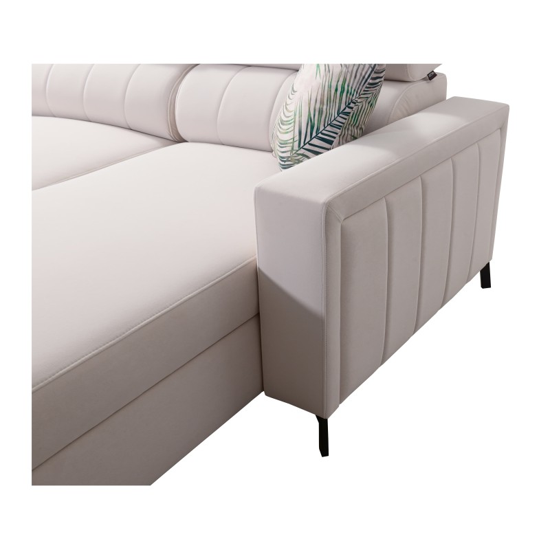 Elegancki Narożnik w kształcie U Arco VI z funkcją spania - Velvet, Mono 241 + Ecoskóra Elegancki Narożnik w kształcie U Arco VI z funkcją spania - Velvet, Mono 241 + Ecoskóra