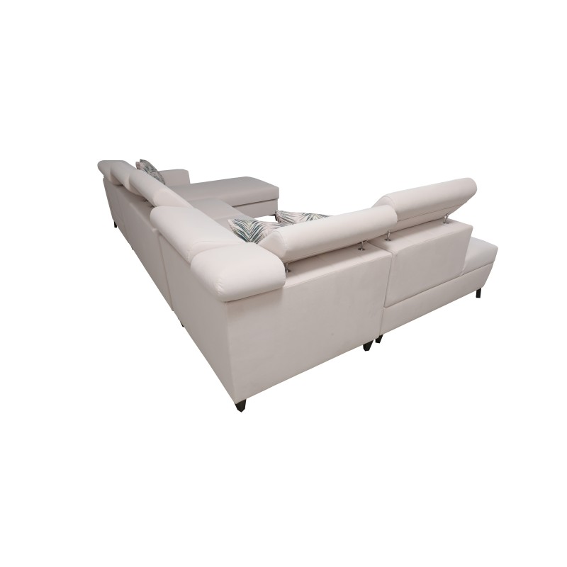 Elegancki Narożnik w kształcie U Arco VI z funkcją spania - Velvet, Mono 244 Elegancki Narożnik w kształcie U Arco VI z funkcją spania - Velvet, Mono 244