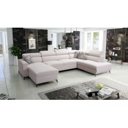 Elegancki Narożnik w kształcie U Arco VI z funkcją spania - Velvet, Mono 231