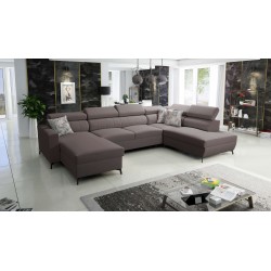 Elegancki Narożnik w kształcie U Arco VI z funkcją spania - Velvet, Mono 234