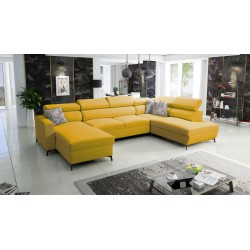 Elegancki Narożnik w kształcie U Arco VI z funkcją spania - Velvet, Mono 236
