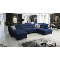 Elegancki Narożnik w kształcie U Arco VI z funkcją spania - Velvet, Mono 241