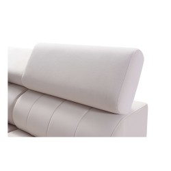 Elegantes U-förmiges Ecksofa Arco VI mit Schlaffunktion - Geflecht, Sawana 25 + Kunstleder