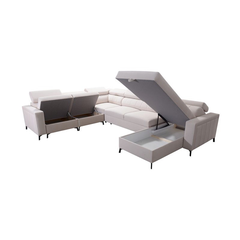 Sofá en forma de U Arco VII con función de cama: la elegancia se encuentra con la funcionalidad. Sofá en forma de U Arco VII con función de cama: la elegancia se encuentra con la funcionalidad.