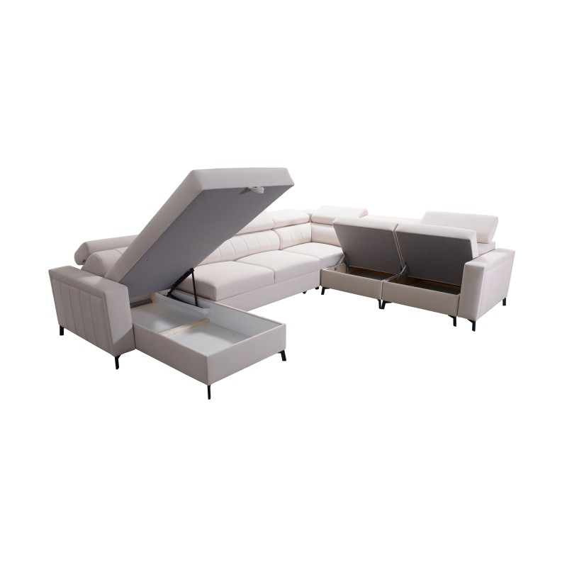Sofá en forma de U Arco VII con función de cama: la elegancia se encuentra con la funcionalidad. Sofá en forma de U Arco VII con función de cama: la elegancia se encuentra con la funcionalidad.