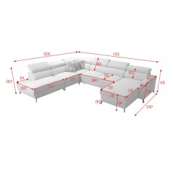 Arco IX - Sofá Esquinero de Lujo con Función de Cama | Mueble Cómodo y Práctico Arco IX - Sofá Esquinero de Lujo con Función de Cama | Mueble Cómodo y Práctico