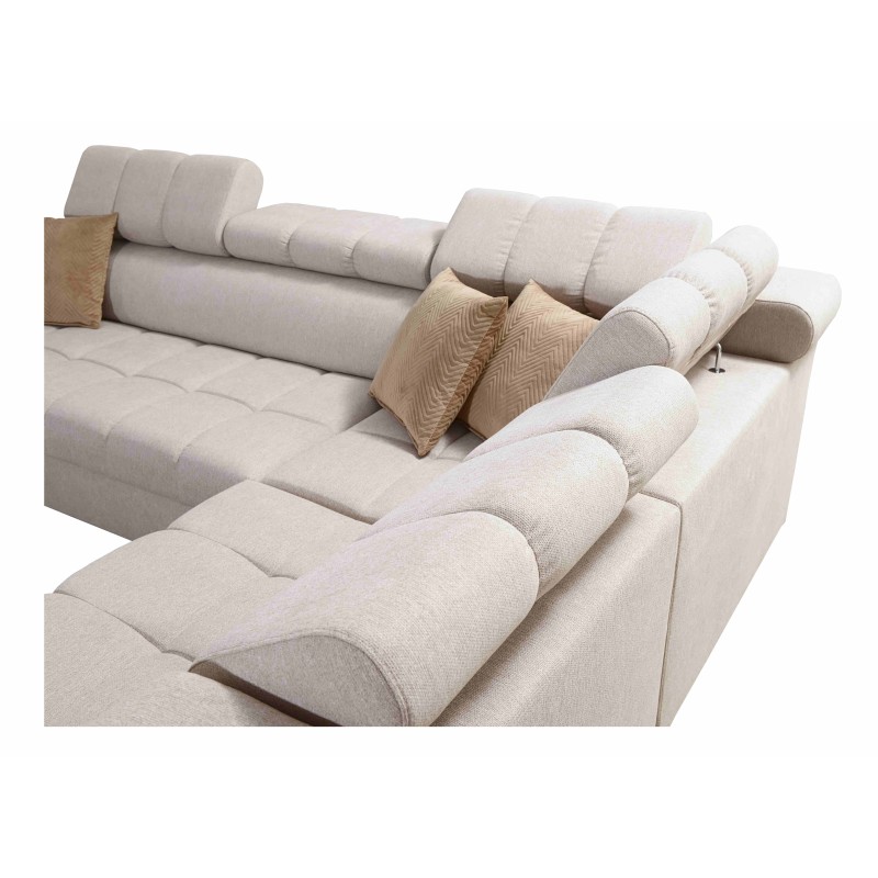 Venna III corner sofa with sleeping function, USB port, and opening bar - Plush, Avra 12 Venna III corner sofa with sleeping function, USB port, and opening bar - Plush, Avra 12