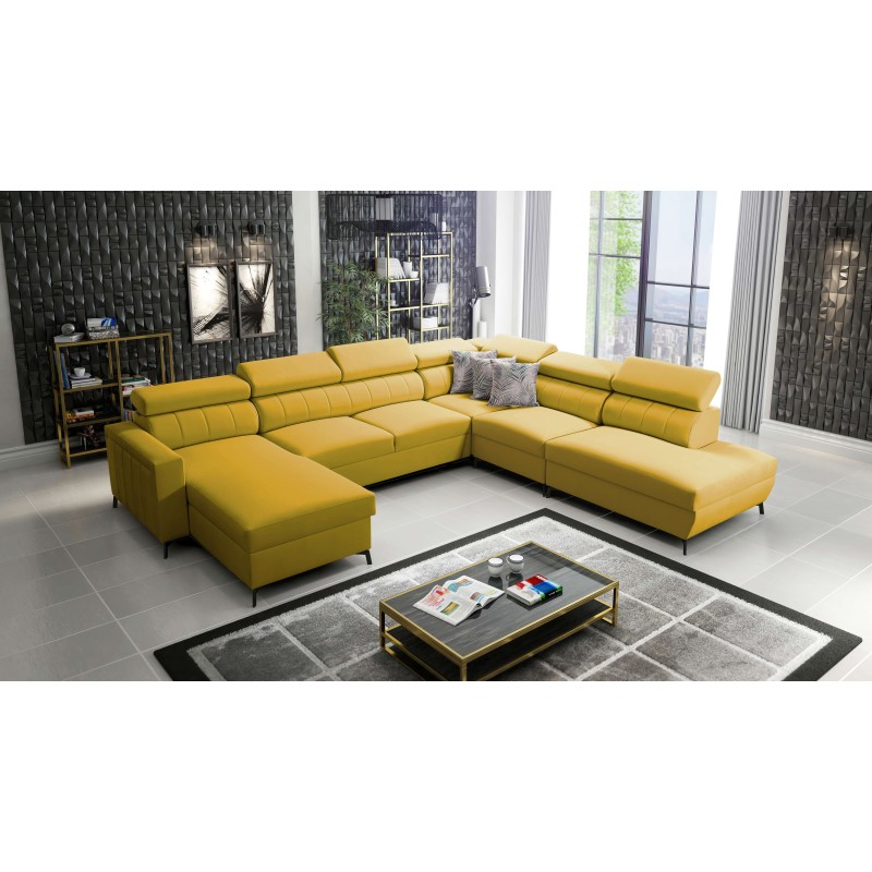 Arco IX - Sofá Esquinero de Lujo con Función de Cama | Mueble Cómodo y Práctico