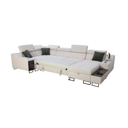 Ecksofa U Avanti IV Mini mit Schlaffunktion Samt, Whisper 9 + Kunstleder | Möbel für Ihr Zuhause Ecksofa U Avanti IV Mini mit Schlaffunktion Samt, Whisper 9 + Kunstleder | Möbel für Ihr Zuhause