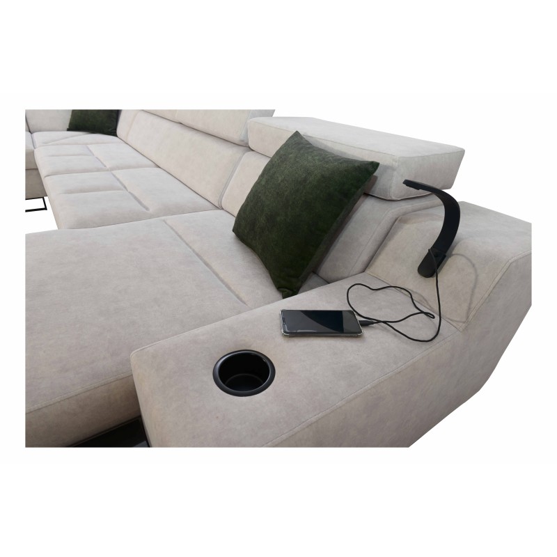 Ecksofa U Avanti IV Mini mit Schlaffunktion Samt, Whisper 9 + Kunstleder | Möbel für Ihr Zuhause Ecksofa U Avanti IV Mini mit Schlaffunktion Samt, Whisper 9 + Kunstleder | Möbel für Ihr Zuhause