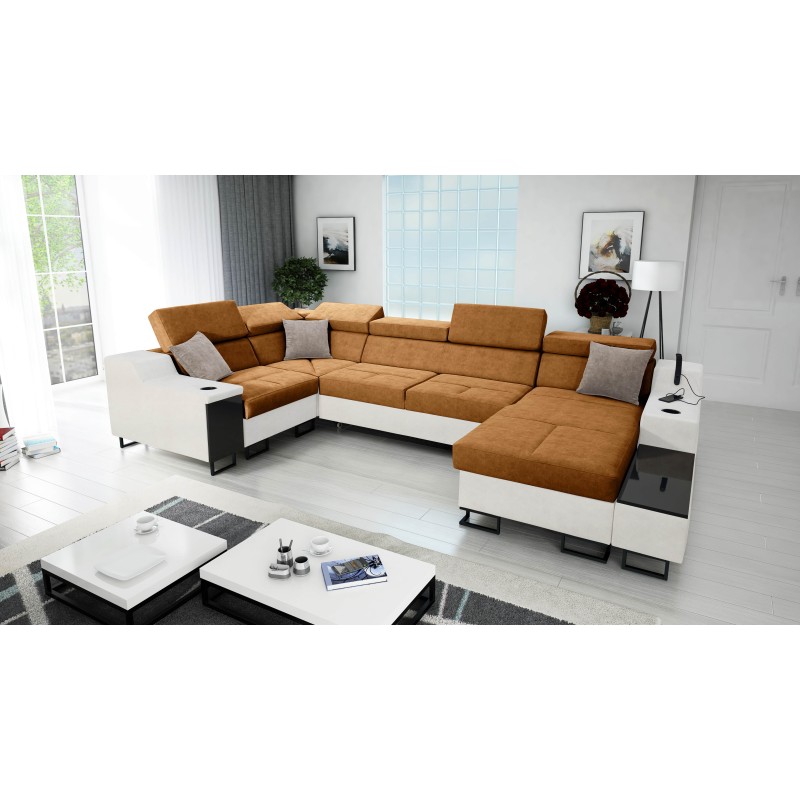 Ecksofa U Avanti IV Mini mit Schlaffunktion Samt, Whisper 9 + Kunstleder | Möbel für Ihr Zuhause Ecksofa U Avanti IV Mini mit Schlaffunktion Samt, Whisper 9 + Kunstleder | Möbel für Ihr Zuhause