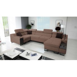 Ecksofa U Avanti IV Mini mit Schlaffunktion Samt, Sawana 25 | Möbel für Ihr Zuhause