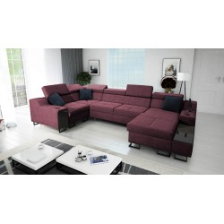 Ecksofa U Avanti IV Mini mit Schlaffunktion Velours, Sawana 14 | Möbel für Ihr Zuhause