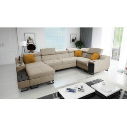 Ecksofa U Avanti IV Mini mit Schlaffunktion Samt, Whisper 3 | Möbel für Ihr Zuhause
