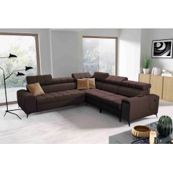 Ecksofa Venna III mit Schlaffunktion, USB-Port und öffnender Bar - Plüsch, Avra 6