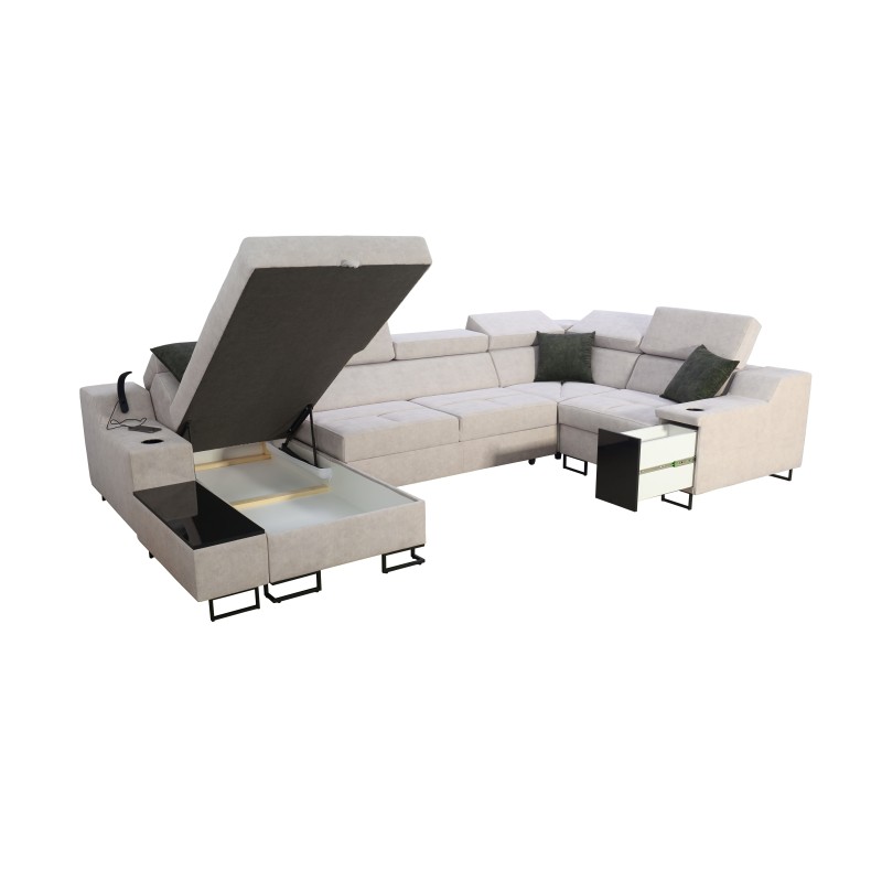 Ecksofa U Avanti IV Mini mit Schlaffunktion Velours, Whisper 5 | Möbel für Ihr Zuhause Ecksofa U Avanti IV Mini mit Schlaffunktion Velours, Whisper 5 | Möbel für Ihr Zuhause