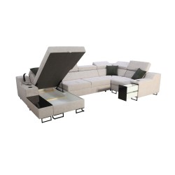Ecksofa U Avanti IV Mini mit Schlaffunktion Samt, Whisper 9 + Kunstleder | Möbel für Ihr Zuhause Ecksofa U Avanti IV Mini mit Schlaffunktion Samt, Whisper 9 + Kunstleder | Möbel für Ihr Zuhause