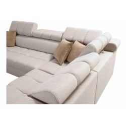 Ecksofa Venna III mit Schlaffunktion, USB-Anschluss und aufklappbarer Bar - Plüsch, Avra 2 Ecksofa Venna III mit Schlaffunktion, USB-Anschluss und aufklappbarer Bar - Plüsch, Avra 2