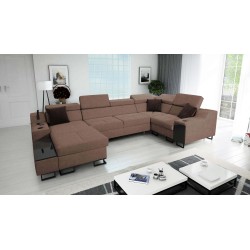 Ecksofa U Avanti IV Mini mit Schlaffunktion Samt, Sawana 25 | Möbel für Ihr Zuhause