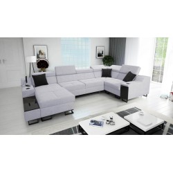 Ecksofa U Avanti IV Mini mit Schlaffunktion Velours, Sawana 84 | Möbel für Ihr Zuhause