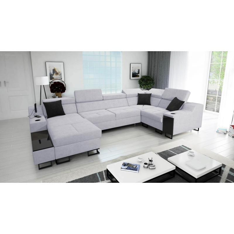 Ecksofa U Avanti IV Mini mit Schlaffunktion Velours, Sawana 84 | Möbel für Ihr Zuhause