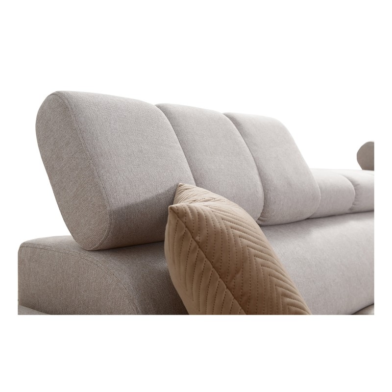 Ecksofa Venna III mit Schlaffunktion, USB-Anschluss und aufklappbarer Bar - Plüsch, Avra 2 Ecksofa Venna III mit Schlaffunktion, USB-Anschluss und aufklappbarer Bar - Plüsch, Avra 2