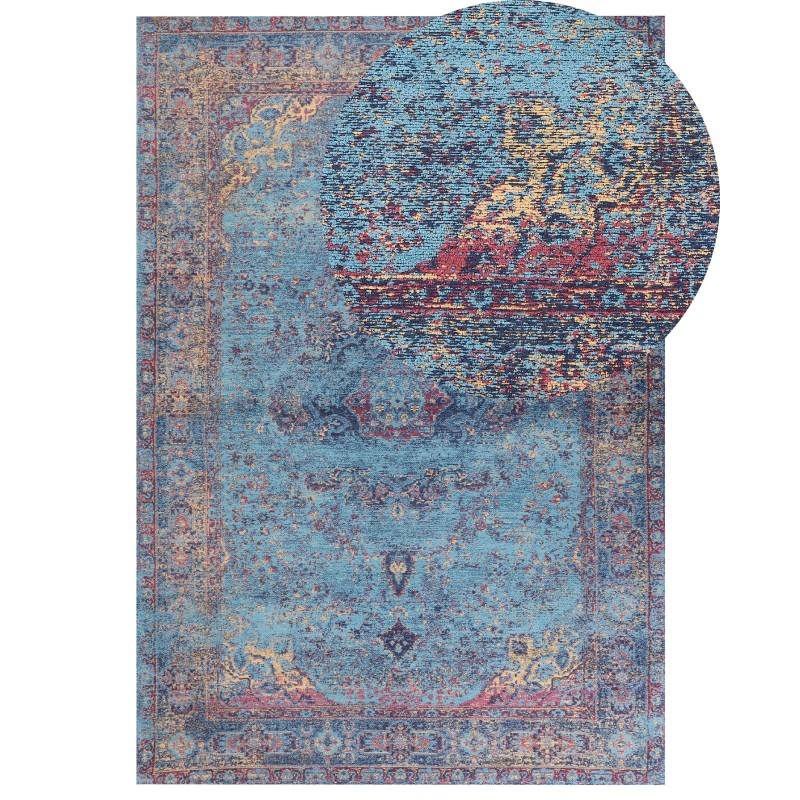 Dywan bawełniany 200 x 300 cm niebieski KANSU