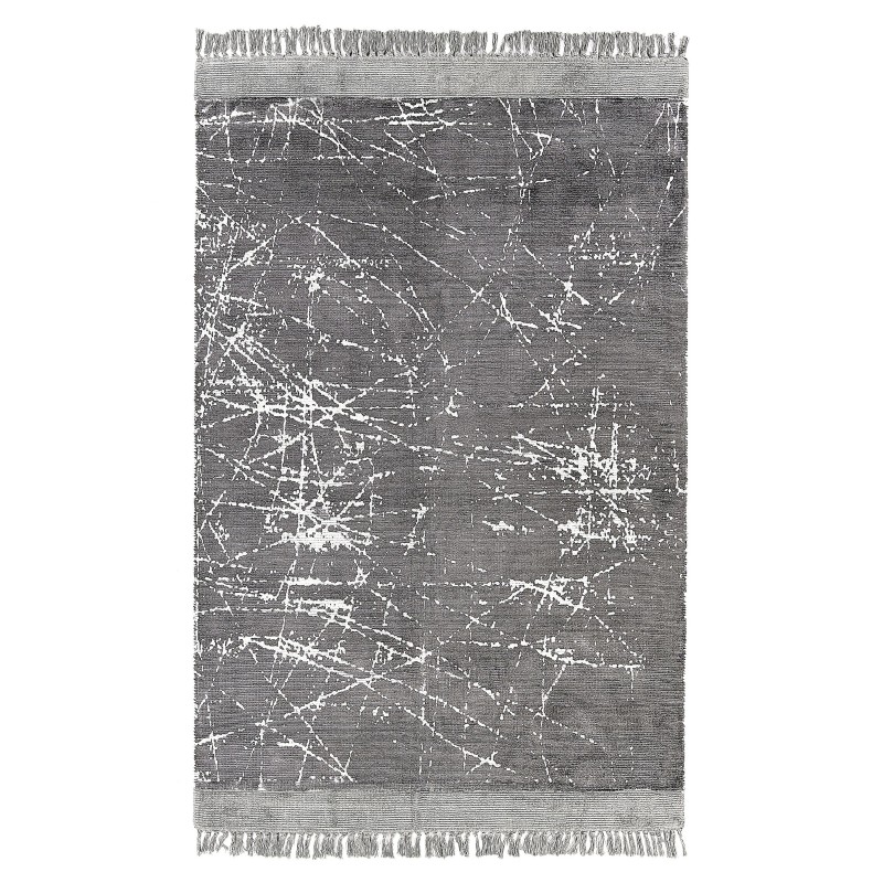 Dywan z wiskozy 140 x 200 cm szary HANLI Dywan z wiskozy 140 x 200 cm szary HANLI