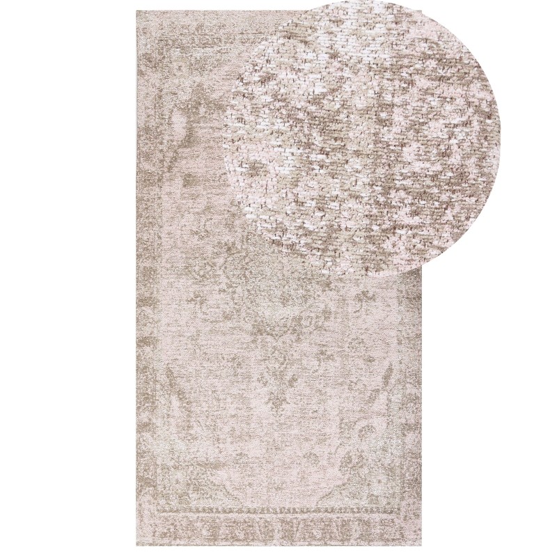Dywan bawełniany 80 x 150 cm różowy MATARIM Dywan bawełniany 80 x 150 cm różowy MATARIM